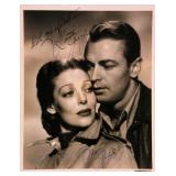 Loretta Young and Alan Ladd signed portrait photo
