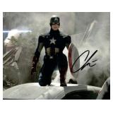 Captain America Chris Evans facsimile signed photo