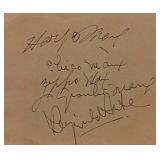 Marx Brothers signature slip