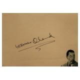 Charlie Chan Warner Oland signature slip