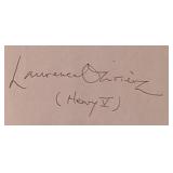 Marathon Man Laurence Olivier signature slip
