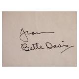 Dead Ringer Bette Davis signature slip