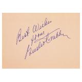 Olympian Buster Crabbe signature slip