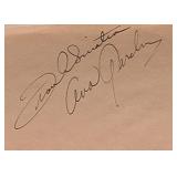 Ava Gardner and Frank Sinatra signature slip