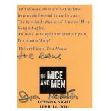 Of Mice and Men signed Joker playing card