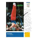Olympian Paul Hamm signed photo and note