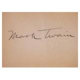 Huckleberry Finn Author Mark Twain signature slip