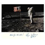Astronaut Edgar Mitchell signed NASA photograph
