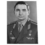 Russian cosmonaut Valery Bykovsky signed postcard
