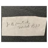 "Wild Bill" Hickok original signature