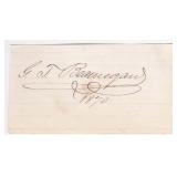 Confederate General G.T. Beauregard Signed...