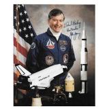 Astronaut John w Young signed NASA photograph