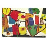 Dutch Painter Karel Appel signed postcard