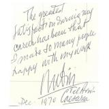 Artist Reuven Rubin Signed Photograph