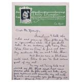 Dolly Dumplin Signed Letter