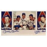 Mickey Mantle and Whitey Ford signed graphic card.