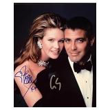 Elle Macpherson and George Clooney Signed Photo