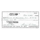 Enola Gay Airman George R Caron Signed Check