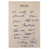 Jimmy and Rosalynn facsimile signed letter