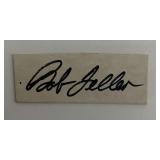 Baseball Player Bob Feller Original Signature