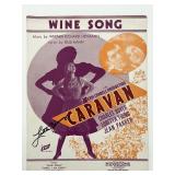 Loretta Young signed song book