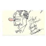 Cartoonist Jerry Doyle signed sketch