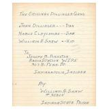 John Dillinger Gang Member William A. Shaw...