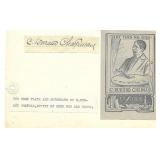Durand C. Chapman signed bookplate