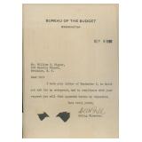 Daniel W. Bell signed letter