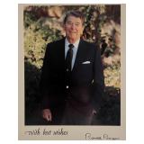 Ronald Reagan facsimile signed photo.