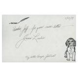 Yankee Doodle Dandy Joan Leslie signed note
