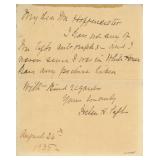 First Lady Helen Taft hand written signed...