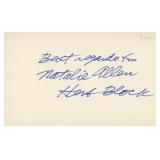 Cartoonist Herb Block signed note