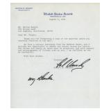 Edward M. Kennedy signed letter. GFA Authenticated