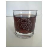 Donald Trump Presidential Seal Rocks Glass