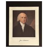 4th President James Madison Facsimile Signed...