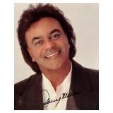Johnny Mathis facsimile signed photo. 8x10 inches