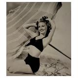Janet Blair facsimile signed photo. 3x5 inches
