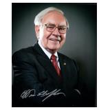 Warren Buffett facsimile signed photo