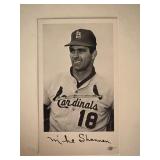 Mike Shannon facsimile signed photo. 3x5 inches