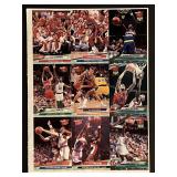 Chicago Bulls uncut basketball card sheet