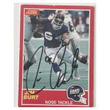 New York Giants Jim Burt 1989 Score #138 signed...