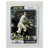 New York Yankees Ron Blomberg signed autograph...