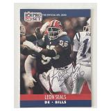Buffalo Bills Leon Seals 1990 NFL #442 signed card