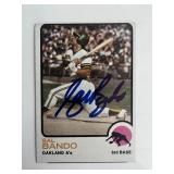 Oakland A's Sal Bando signed trading card