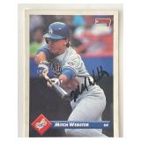 LA Dodgers Mitch Webster signed 1993 Donruss...