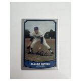 LA Dodgers Claude Osteen signed trading card