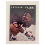 Patrick Ewing signed basketball card