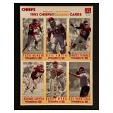 1993 Chiefs Football uncut  card sheet