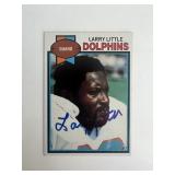 Miami Dolphins Larry Little signed trading card